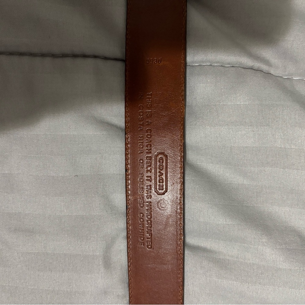 Brown Leather Women’s Coach Belt - Picture 2 of 8